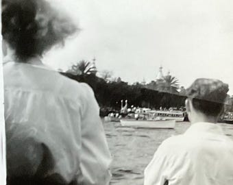 Vintage Photo Hair Blowing In The Breeze Black & White Snapshot