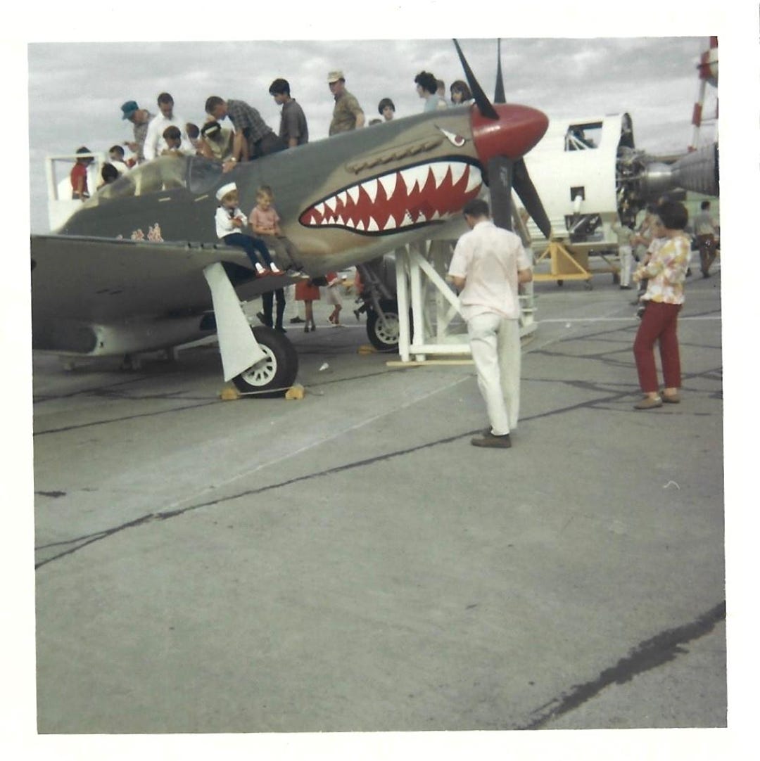 Nose Art Shark Face Vintage Color Photo Bomber Jet Aircraft Nose Art Shark Face Vintage Color Photo Bomber Jet Aircraft