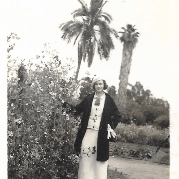 Stylish Woman Poses In Carmelita Gardens Park Pasadena California