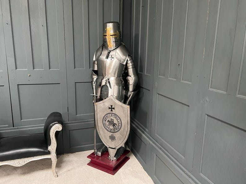 Medieval Knight Armor Suit Full Body Steel Plate Armor With Shield ...