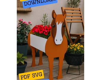 Projetos de plantadeira em forma de cavalo, padrões para serra de vaivém, modelo para trabalhos em madeira com animais de fazenda.