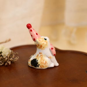 Pink Polka Dot Calico Cat Cake Topper Adorable Ceramic Candle Holder Kawaii Miniature Pet Figurine Birthday Party Decor Cat Lover Gift image 10