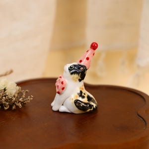 Pink Polka Dot Calico Cat Cake Topper Adorable Ceramic Candle Holder Kawaii Miniature Pet Figurine Birthday Party Decor Cat Lover Gift image 8