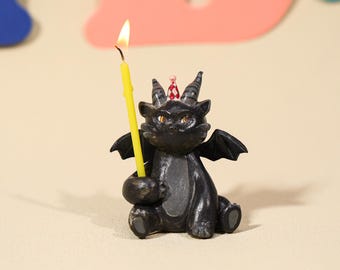 Adorno para pastel Love Bunny Jester, portavelas de cerámica pintado a mano, figura de conejo payaso de estilo vintage, dulce regalo de cumpleaños