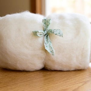 Natural Wool Batting – Core Wool for Felting, Stuffing & Doll Making (1 lb)