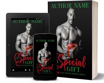 Contemporary Romance Book Cover | POC Book Cover | Christmas Themed Cover Art | Premade Romantic Book Covers | Romance Cover Art
