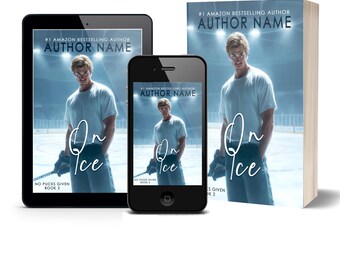 Premade Ice Hockey Romance Ebook Cover | Prepaid Romantic Novel Cover | Contemporary Romance Cover Man | Sports Romance Book Cover