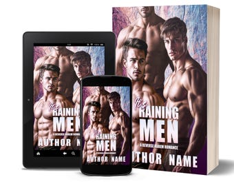 Steamy Contemporary Romance Ebook Cover | Erotic Romance Cover | M/M/M Book Covers | Reverse Harem Ebook Cover | Ebook Covers Men