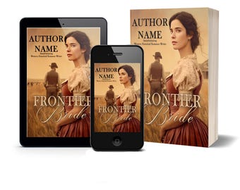 Western Historical Romance Ebook Cover | Premade Book Cover | Prepaid Romantic Novel Cover | Couple Cover for Frontier Historical Romance