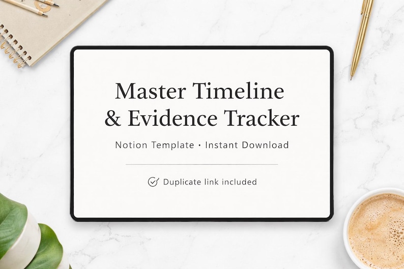Legal Evidence Tracker | Case Timeline Template | Court Document ...