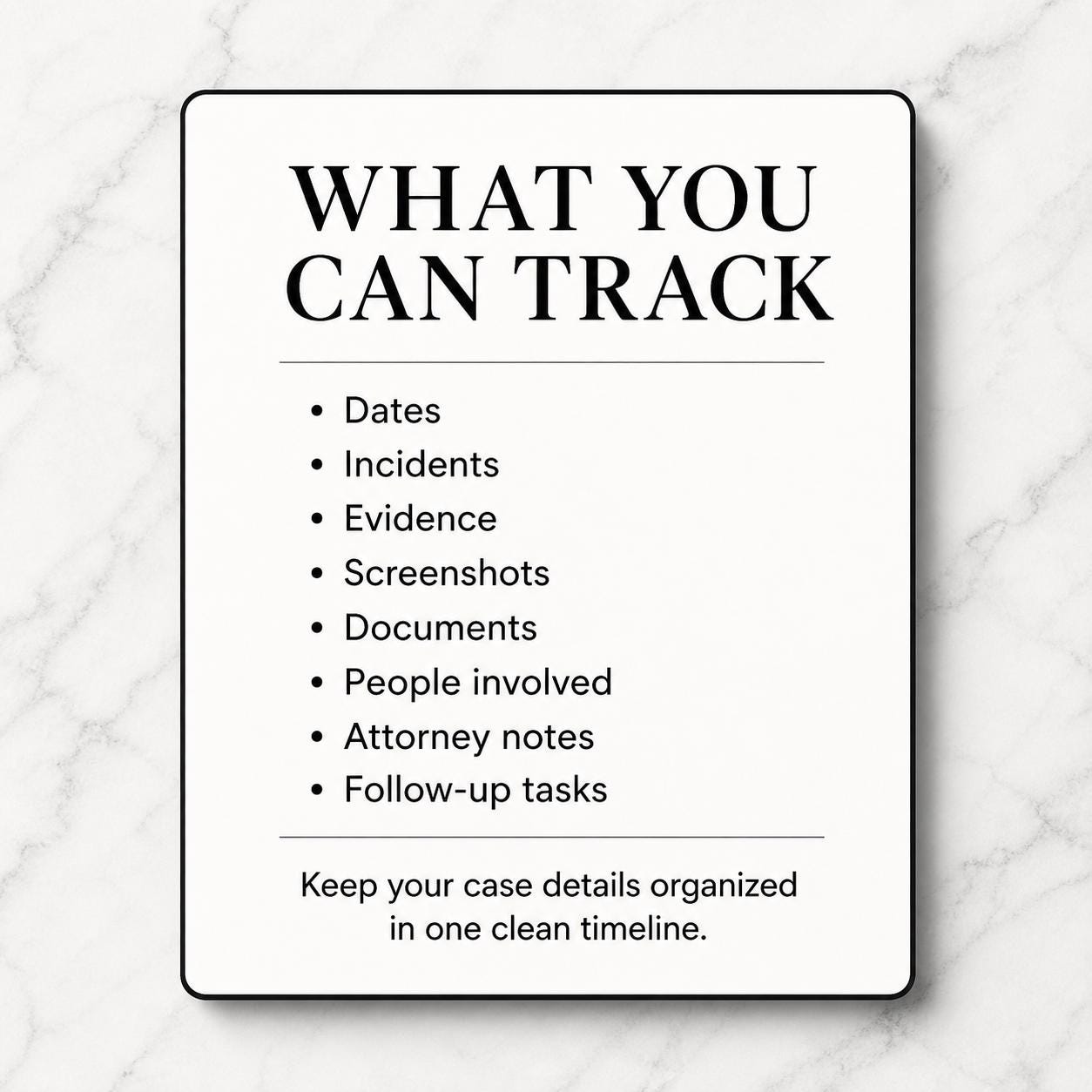 Legal Evidence Tracker | Case Timeline Template | Court Document ...