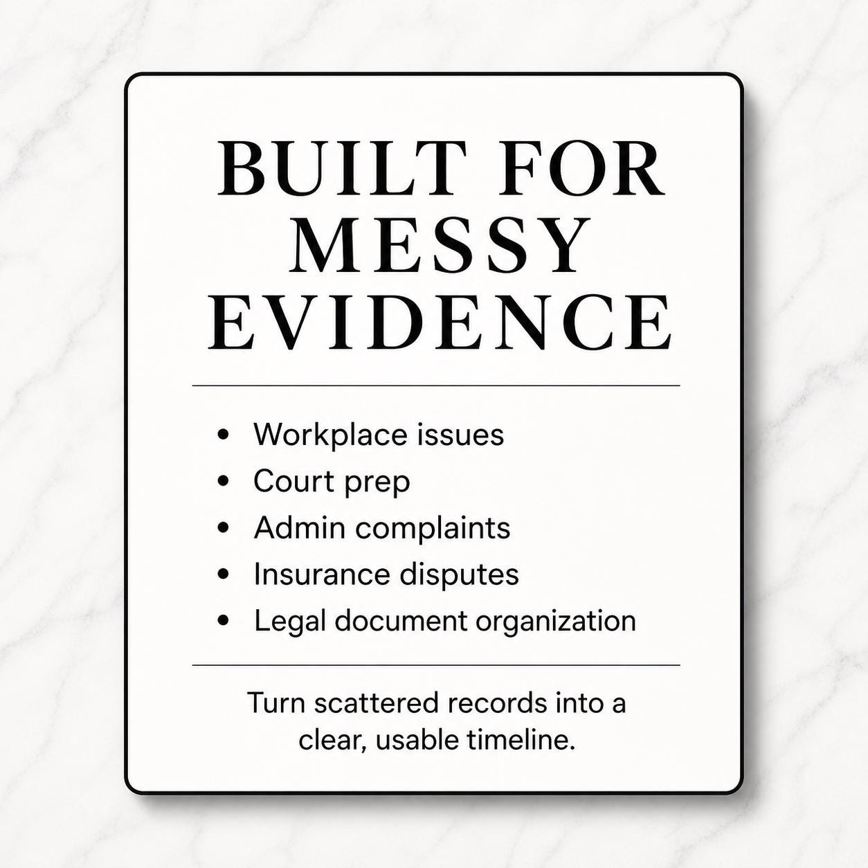Legal Evidence Tracker | Case Timeline Template | Court Document ...