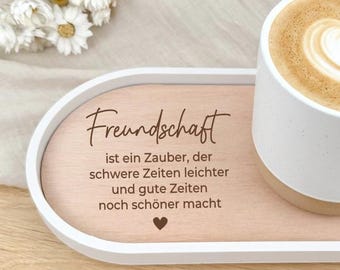 Freundin Geschenk Tablett. Geburtstagsgeschenk beste Freundin, Geburtstag Busenfreundin, Danke Lieblingsmensch, Herzensmensch, Bestie