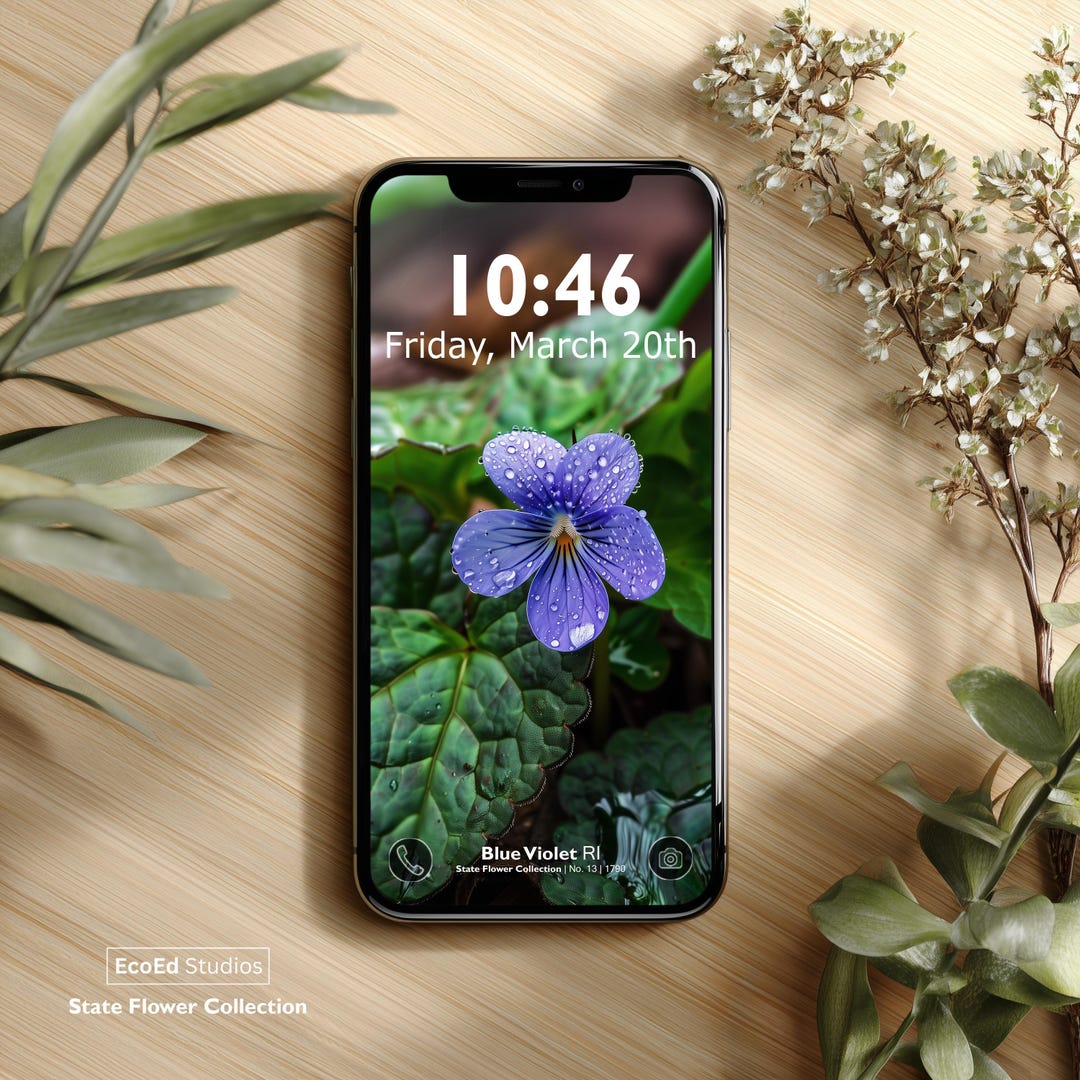 Violet iPhone Wallpaper | Floral Phone Background | Botanical Lock ...