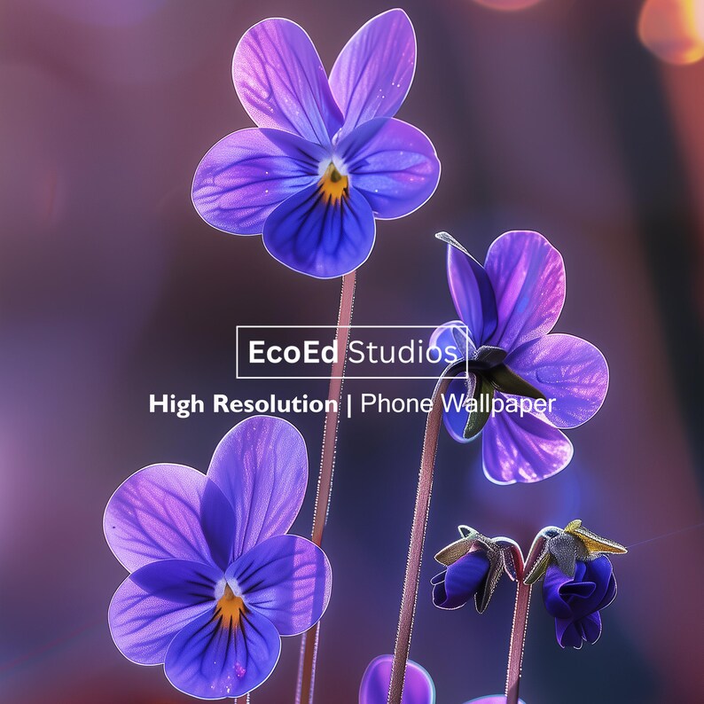 Violet iPhone Wallpaper | Floral Phone Background | Botanical Lock ...