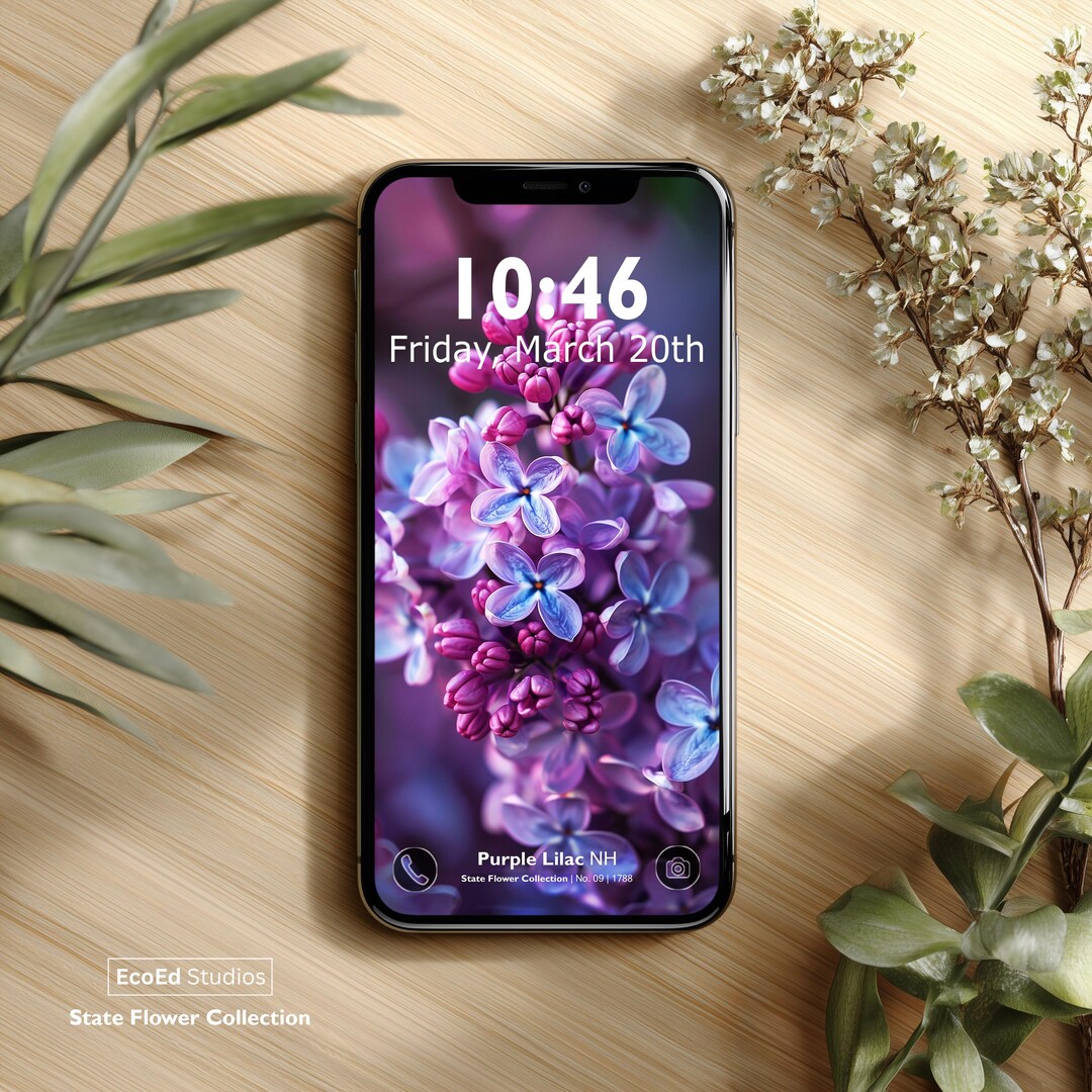 Purple Lilac iPhone Wallpaper | Floral Phone Background | Botanical ...