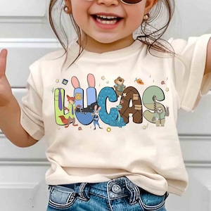 Chemise personnalisée personnages Disneyland Zootopia 2, t-shirt Judy Hopps Nick Wilde Gary DeSnake, voyage en famille Disneyland, anniversaire Zootopia 2 image 1