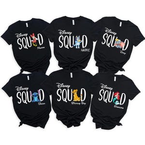 Camisetas del equipo de Disneyland, camisetas personalizadas del equipo de Disneyland, camisetas de todos los personajes del equipo de Disneyland, camiseta familiar de Disneyland 2026, camiseta de Disneyland imagen 2