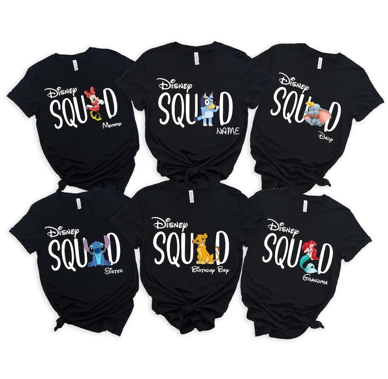 Camisetas del equipo de Disneyland, camisetas personalizadas del equipo de Disneyland, camisetas de todos los personajes del equipo de Disneyland, camiseta familiar de Disneyland 2026, camiseta de Disneyland imagen 2