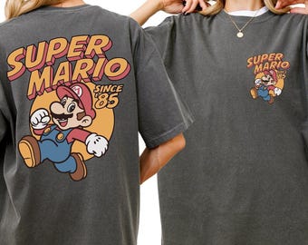 Camiseta de la familia Mario con colores cómodos, camisetas del grupo Mario, camiseta Epic Universe, camiseta épica de Orlando Park, camiseta de viaje a Disneyland