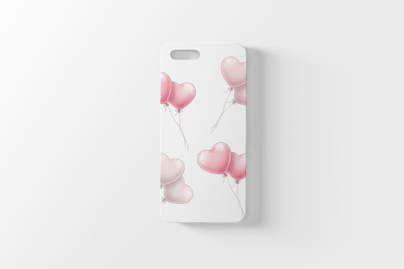 Pink Heart Balloons Phone Case | Tough iPhone Case