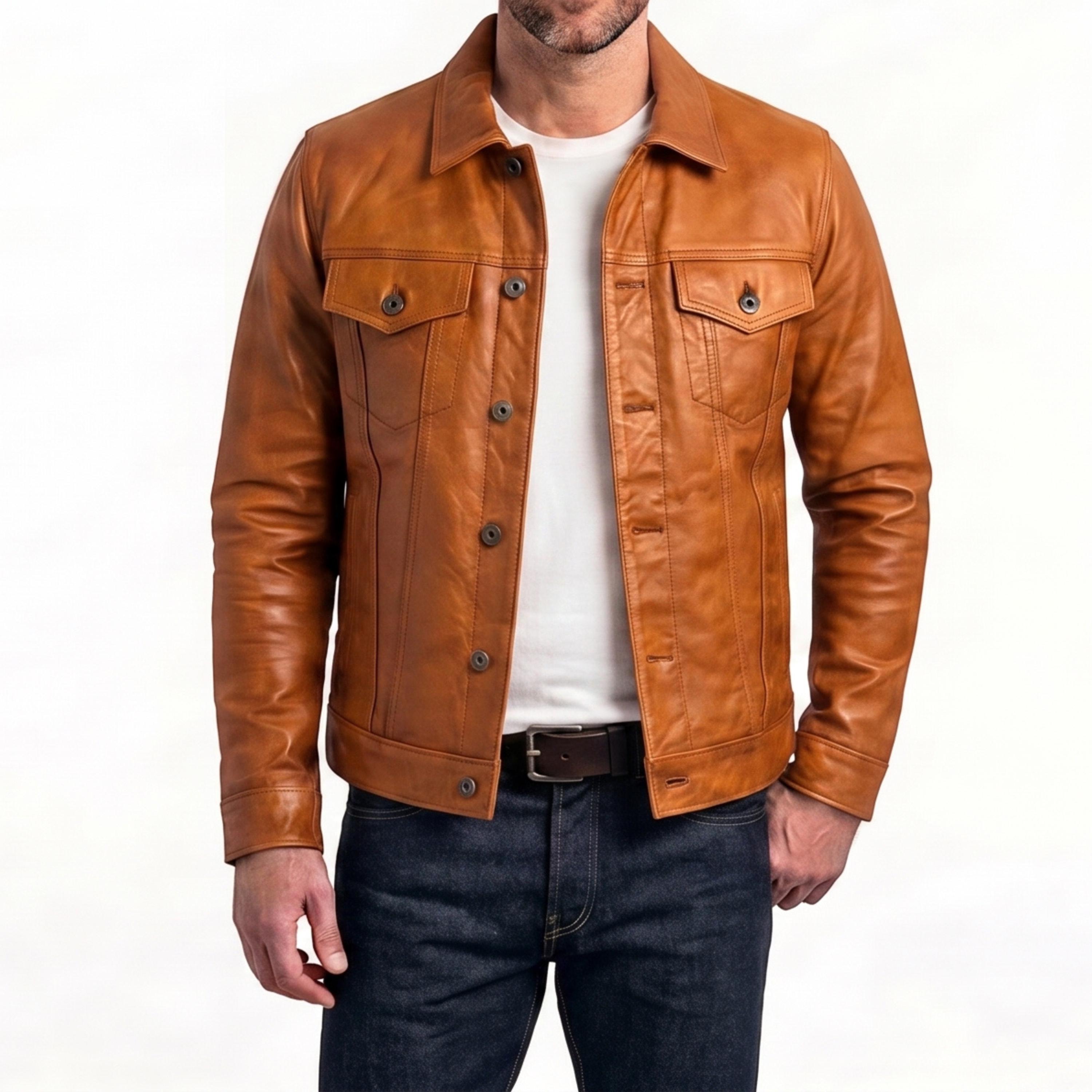 Camel leather jacket men - Etsy 日本