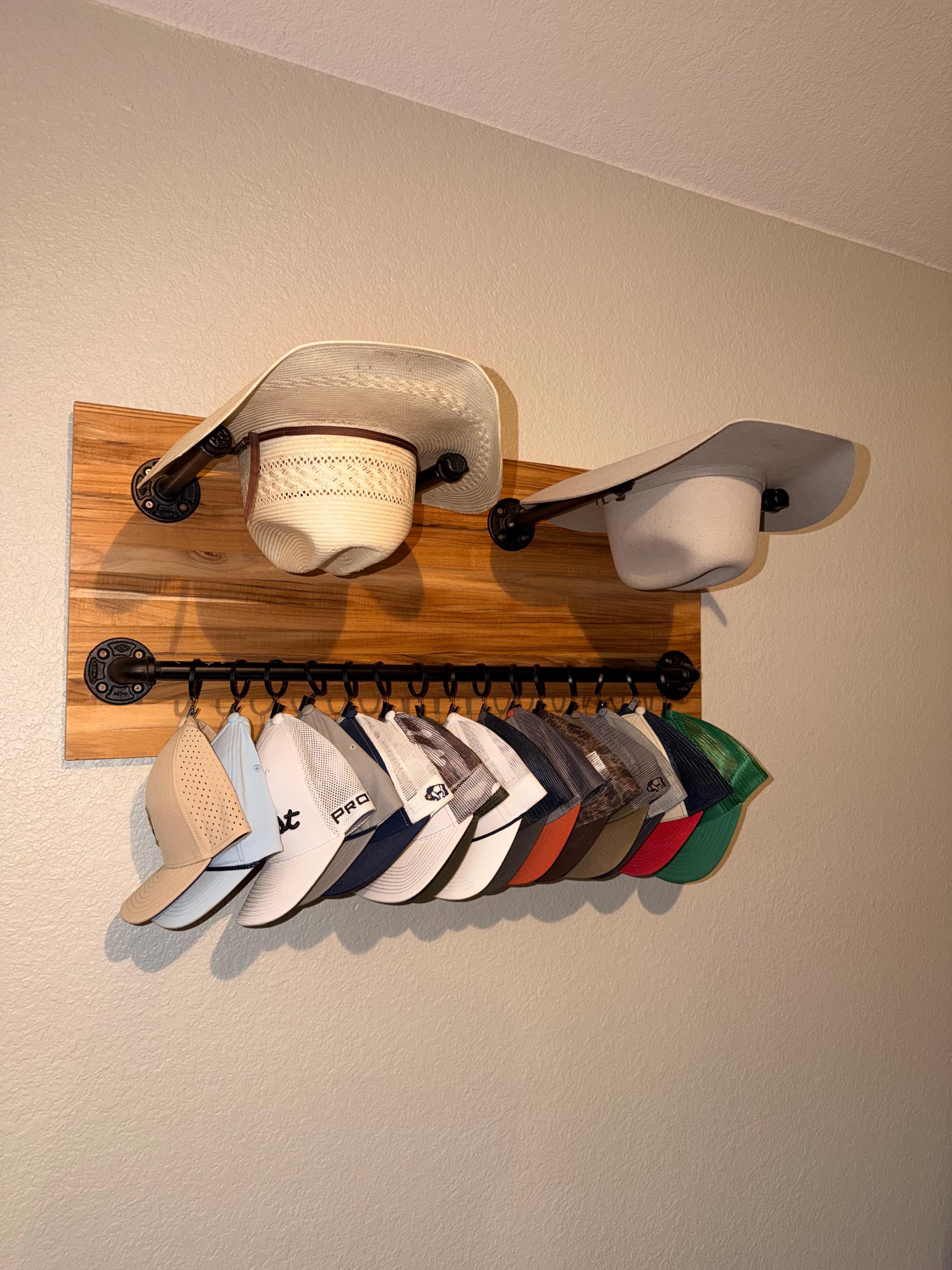 Woodworker Baseball Cap Rack Handcrafted Wooden Hat Rack | Cowboy, Baseball Cap Display Holder - Etsy