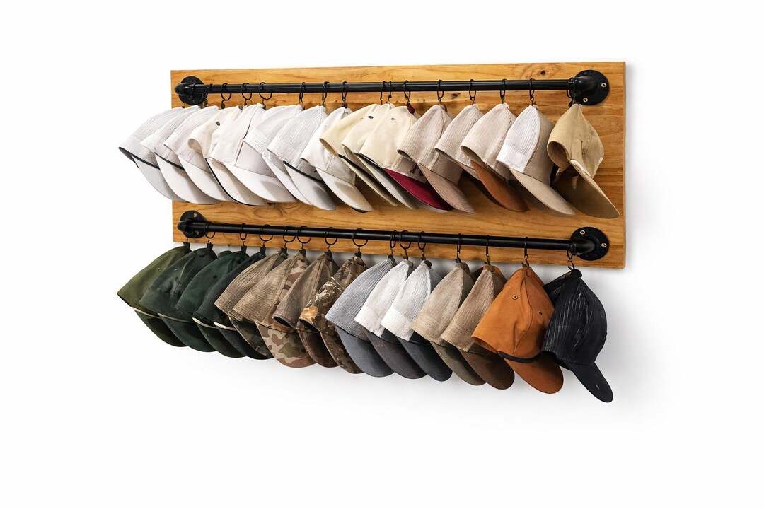 Two Sided Cap Rack Double Bar Cap Rack - Etsy