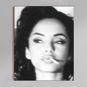 sade smoking cigarettes Sade Poster Black and White