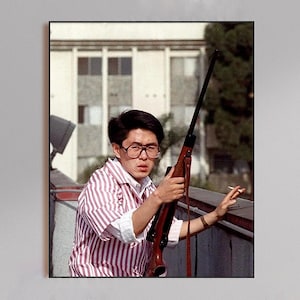 1992 LA-upplopp Koreansk vakt på takterrassen Poster
