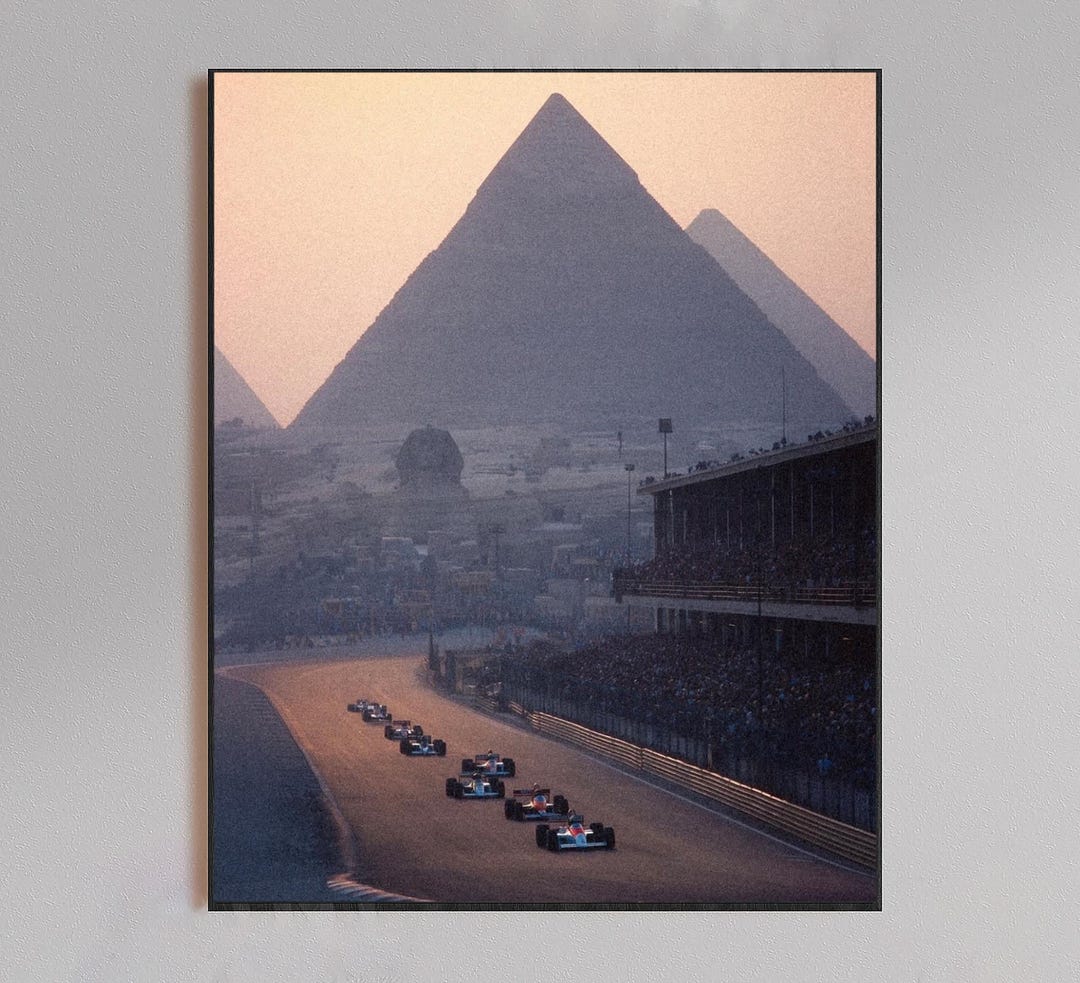 Formula 1 Poster, Egypt Racing Wall Art, F1 Print for Bedroom or Office ...