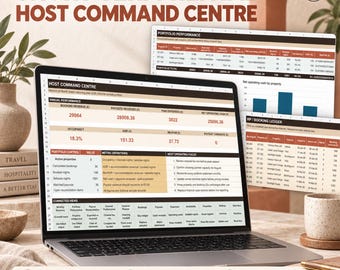 Airbnb Host Spreadsheet, Short Term Rental Booking, Payout, Expense & Occupancy Tracker