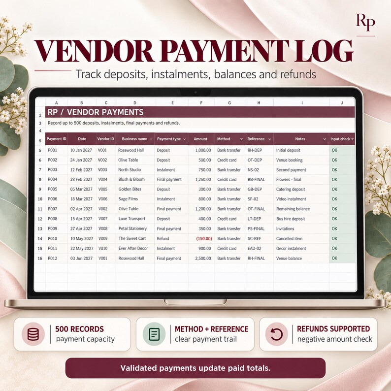 Download graphic showing the ZIP, vendor workbook and setup PDF.