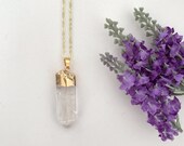 Meditation Aid Necklace | Clear Quartz Crystal Pendant