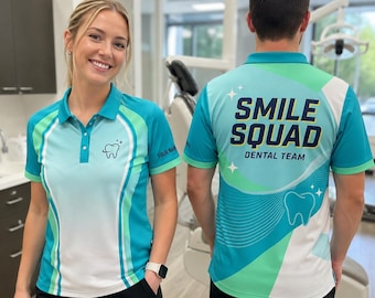 Personalized Smile Squad Dental Team Polo, Custom Dental Office Shirt, Personalized Dentist Staff Uniform, Dental Hygienist Polo Team