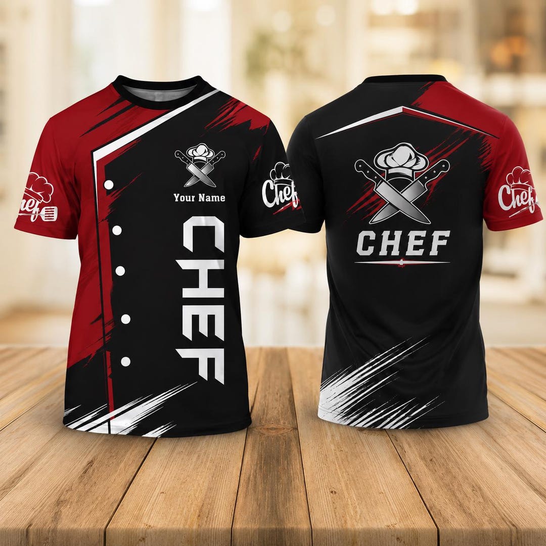 Custom Chef Jersey Shirt, Personalized Chef Team Shirt, Cooking Uniform ...