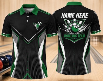 Custom Bowling Team Polo Shirt, Personalized Bowling Jersey, Team Name Bowling Shirt, Matching Bowling Uniform, Bowler Gift Bowling Team