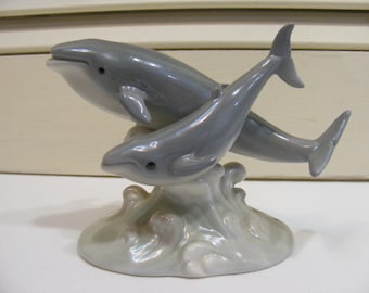 Humpback Whales 1980s Vintage PVC Figures - Whales - Humpback