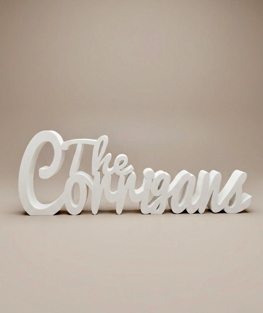 Script Family Name Sign Custom 3D Family Name Sign – Freestanding Script Decor, Shelf Mantel ...