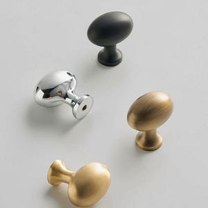 Messing kastknoppen moderne ovale ladeknop goud zilver zwart dressoirgrepen kastgrepen