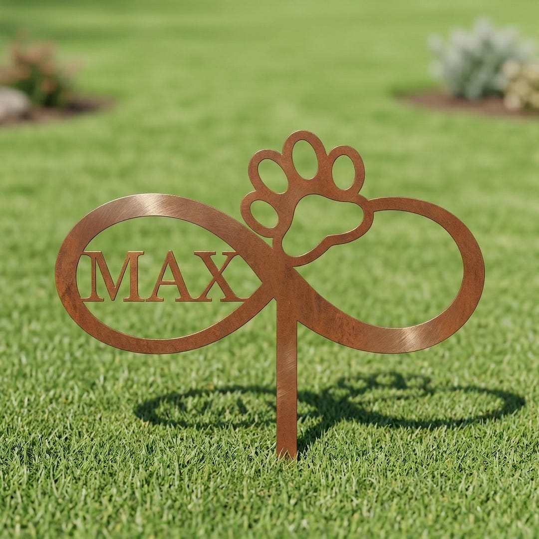 Custom Metal Dog Memorial Stake, Personalized Garden Sign, Pet Loss ...