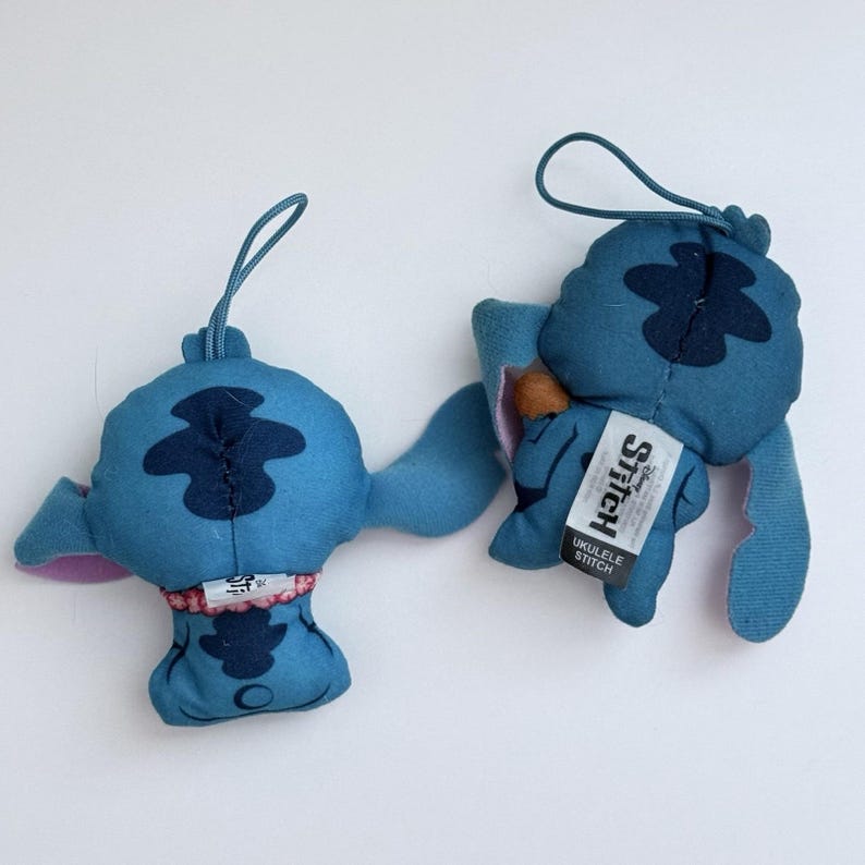 McDonald's Happy Meal Toy Lilo Stitch Keychain Plush Coconut Ukelele Set of 2 画像 4