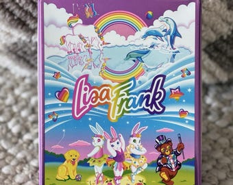 Lisa Frank Collectable Stationary Tin Vtg 90s Rare First In Series Bunnies GOOD