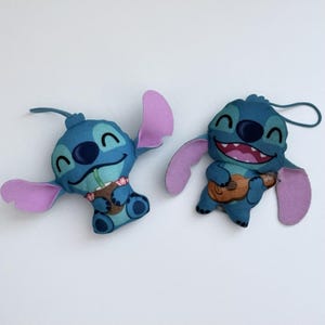 McDonald's Happy Meal Toy Lilo Stitch Keychain Plush Coconut Ukelele Set of 2 画像 1