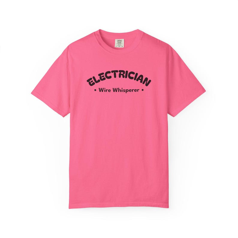 Electrician Wire Whisperer - Tradesman Shirt - Electrical Worker Tee - Funny Electrician Gift - Black Text image 12