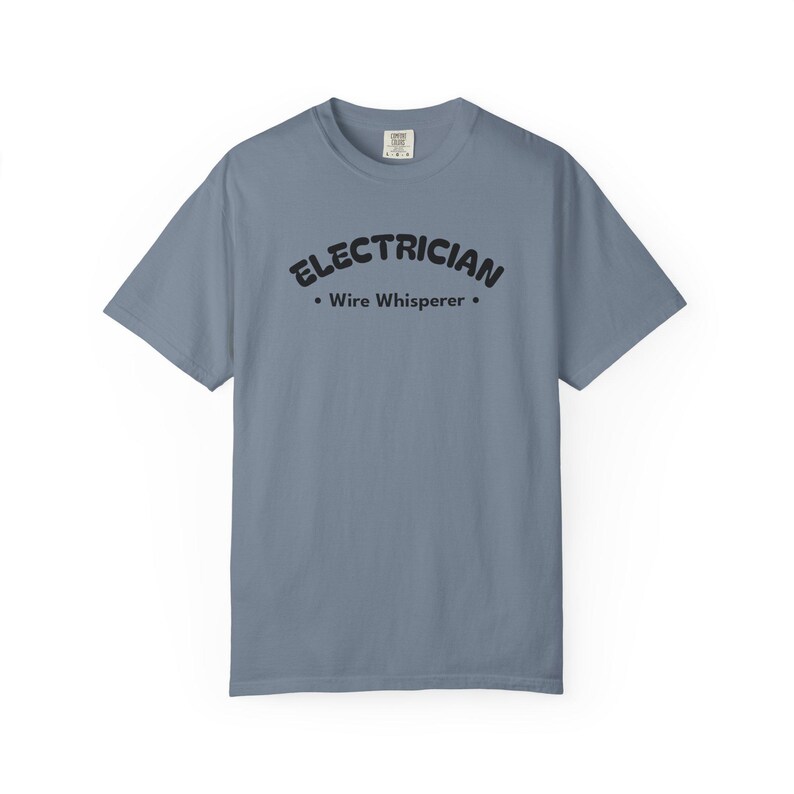 Electrician Wire Whisperer - Tradesman Shirt - Electrical Worker Tee - Funny Electrician Gift - Black Text image 8