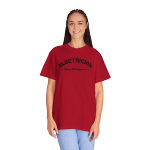 Electrician Wire Whisperer - Tradesman Shirt - Electrical Worker Tee - Funny Electrician Gift - Black Text image 16