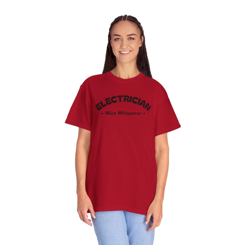 Electrician Wire Whisperer - Tradesman Shirt - Electrical Worker Tee - Funny Electrician Gift - Black Text image 16