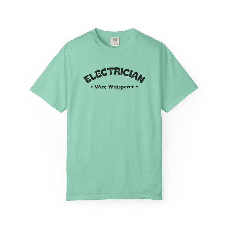 Electrician Wire Whisperer - Tradesman Shirt - Electrical Worker Tee - Funny Electrician Gift - Black Text image 5