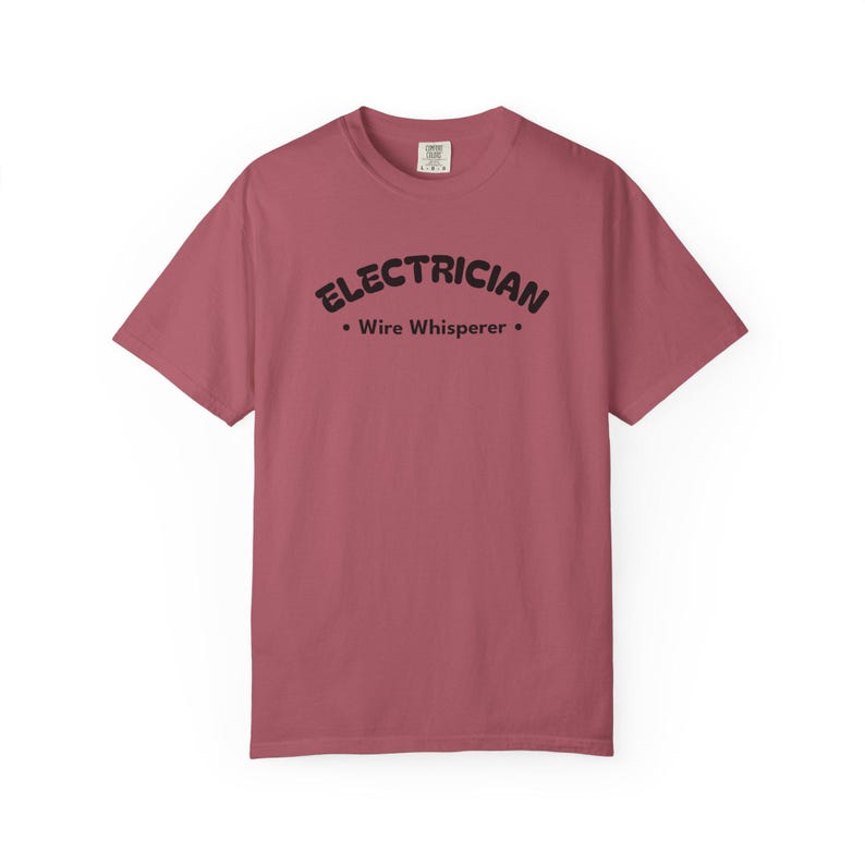 Electrician Wire Whisperer - Tradesman Shirt - Electrical Worker Tee - Funny Electrician Gift - Black Text image 13